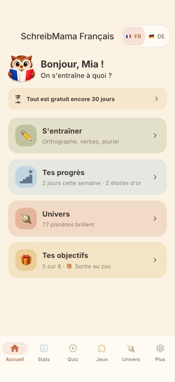 SchreibMama Français : accueil